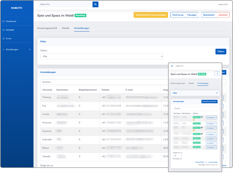 Digitale Seminarveraltung
